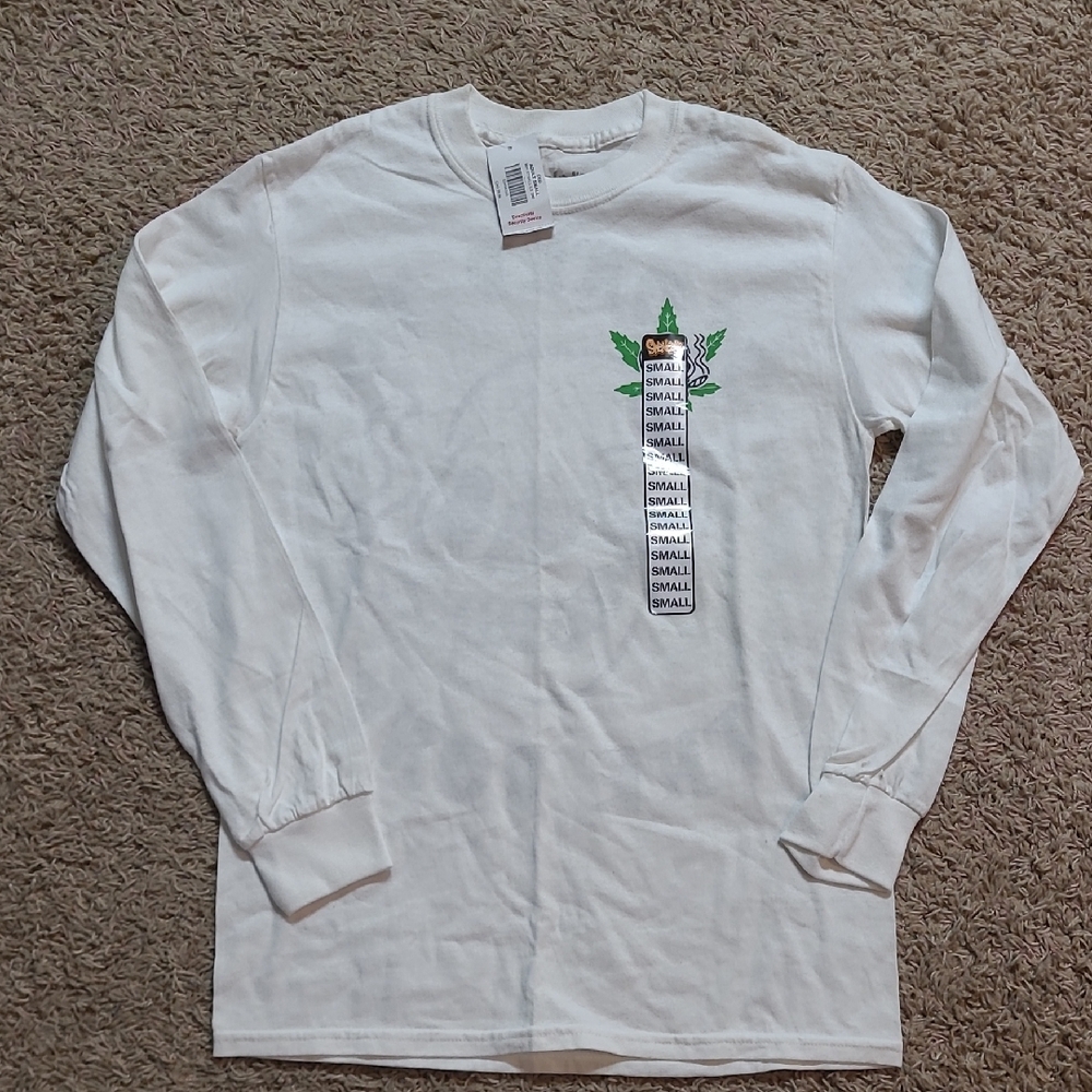 Spencer's Stoned To The Bone White Long Sleeve Graphic Tee Size Small - Picture 2 of 4
